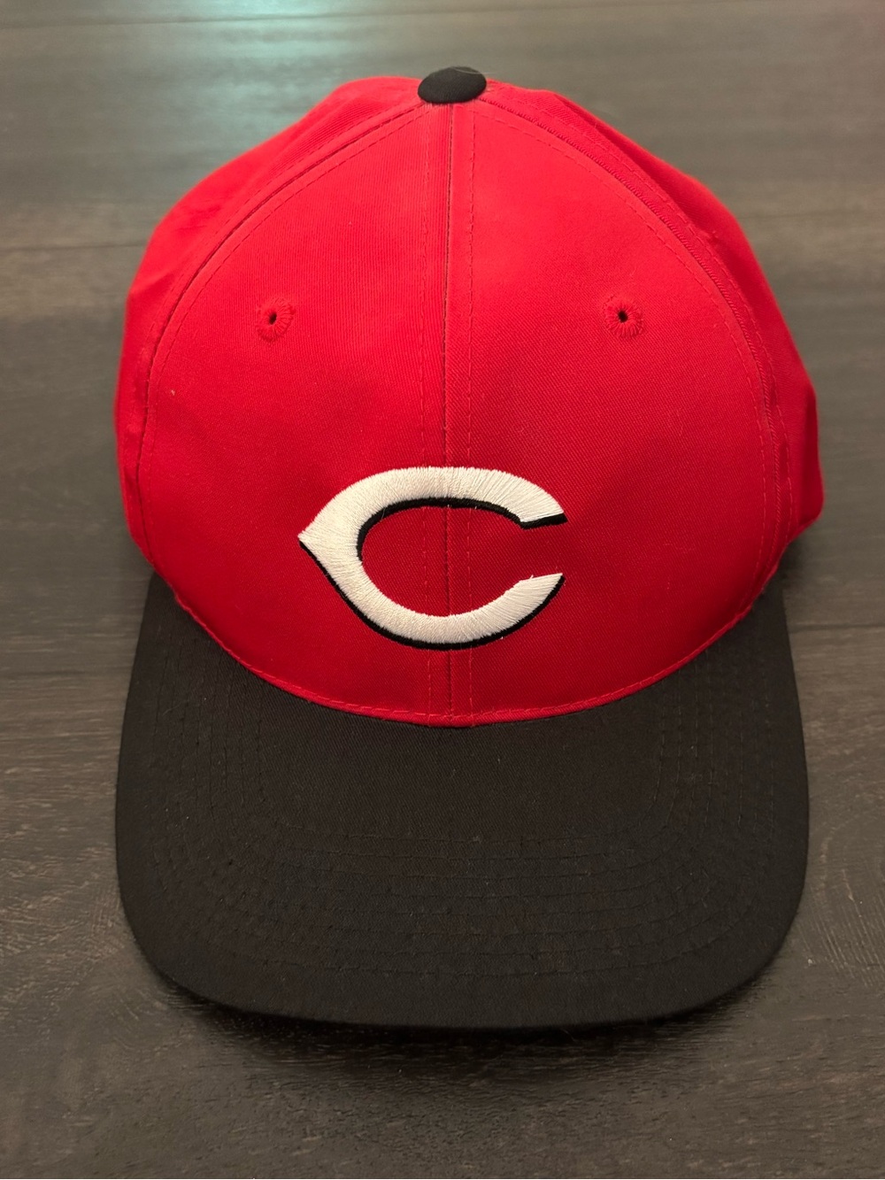 Vintage Cincinnati Reds Hat Snapback Red Black MLB Baseball Logo Men